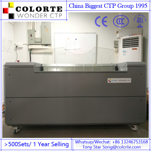 Colorte news paper application Aurora U8128N CTP Machine with 128 channel voilet laser doide and 70 plates/hour production speed
